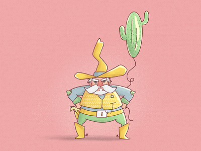 Children's book style Sherif character design 2d 2dart bookillusrtation childrensbookillusrtation digitalart illustration procreate procreateart