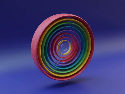 Ring Toy 3d 3d art 3dart 3dillustration abstract animation b3d blender blender3d cycles digitalart illustration isometric loop lowpoly modeling render
