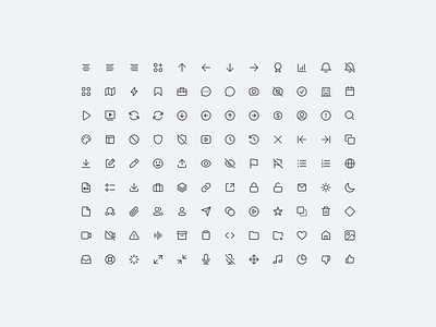 Atlas System Icons design iconography icons line playful soft thin ui user interface