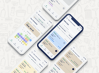 Hotel Housekeeping app app design employee hotel housekeeping interactiondesign schedule shift smart home ui uidesign user experience user interface ux uxdesign visual design web