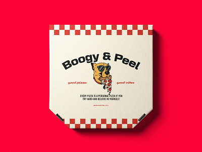 Boogy & Peel Pizza Box branding design graphic graphicdesign illustration logo minimal ui ux vector