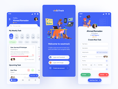 Tasks Manager App app application cardflow design flat freelance managment mobile mobiledesign onbording taskmanager tasks ui uidesign userflow ux walkthroughts web webdesign wireframes