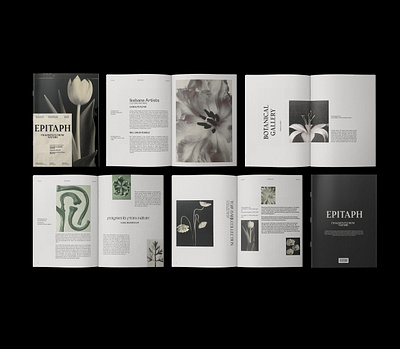 Epitaph Editorial design book design edition editorial graphic design magazine publication typography