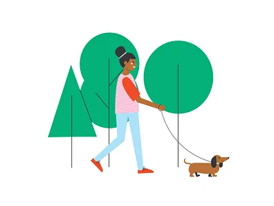 City Life Cleveland pt 2 design digital illustration dog dog walking illustration map product illustration spot illustration vector art vector illustration