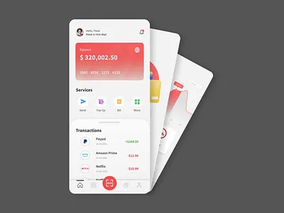 E-Wallet UI Design Exploration ui