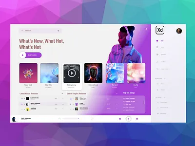 Music Web App Design app design design ui ui design