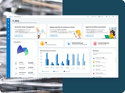 WORKY - Manufacturing Dashboard app b2b cloud dashboard design manufacturing module poc saas ui