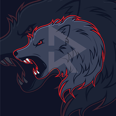 ANGRY WOLF apparel branding design illustration illustrator logo vector