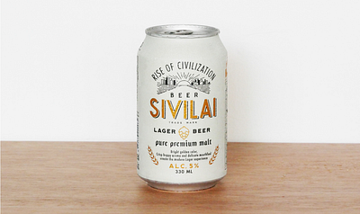 SIVILAI LAGER BEER Logo and Package Design branding design graphic design logo typography