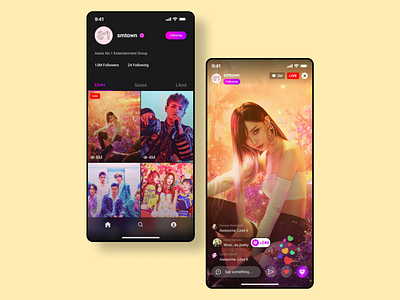 Live stream app android app concept daily ui design figma ideia inspiration ios live stream ui ux