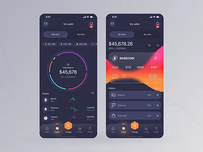 Basecoin Mobile Application figma mobile ui design ui design