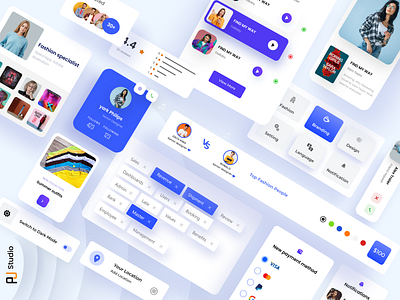 Fashion Web UI Elements Design creative design creative website homepage landing page landingpage popular web ui kit ui design web web app website website design