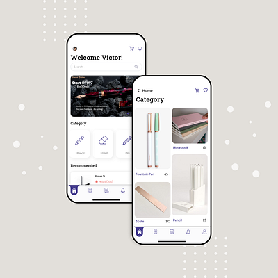 Stationary App app design iosapp ui ux