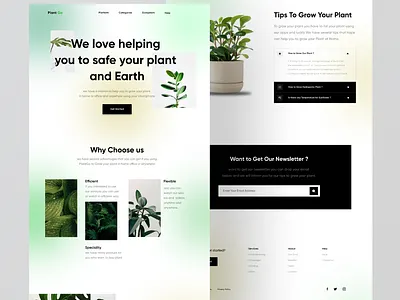 Plant Go 🌿 - Plant Landing page clean design e commerce hero landing page plant plant website ui ui design uiux ux web web design website website design