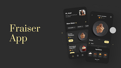 Fraiser food app mobile app receipes recetas ui design