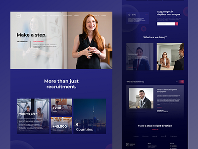 Intenture - Hiring Company Landing Page bold bubble dark design germany gradient indonesia landing page model trending typography ui ux web design website