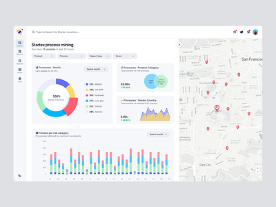 Location Intelligence Dashboard app appdesign clean dark darkui dashboard design home illustration map minimal simple ui userinterface ux website