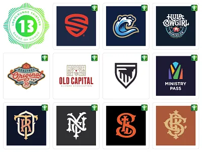 Logo Lounge Book 13 badge brand branding design illustration lettering logo monogram