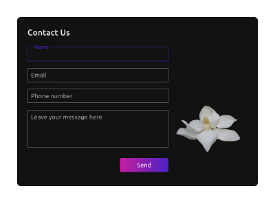 Contact Us form dailyui design figma design form ui ux web design