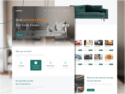 Laxeas Landing Page design ui ux weblanding