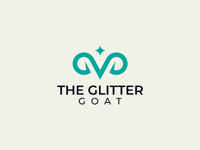 The Glitter Goat Logo Design app branding design flat logo goat logo head icon illustration logo logo designer logo maker logo mark logotype mark minimalist logo ui unique logo ux vector website