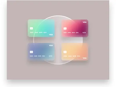 Gradient Credit Cards cards credit cards figma graphic design photoshop ui vector visa