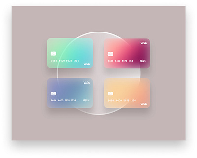 Gradient Credit Cards cards credit cards figma graphic design photoshop ui vector visa