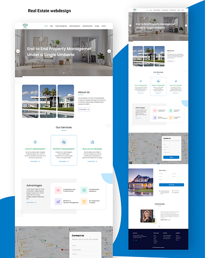 Real estate landing web design branding creative graphic design home landing logo property real estate ui ui ux design web design