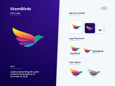 StamBirds Logo Guide app branding colorful concept design icon illustration logo minimalist modern ui vector