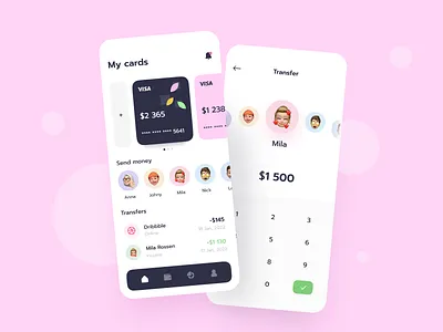 Banking Mobile app app banking clean finance fintech mobile white