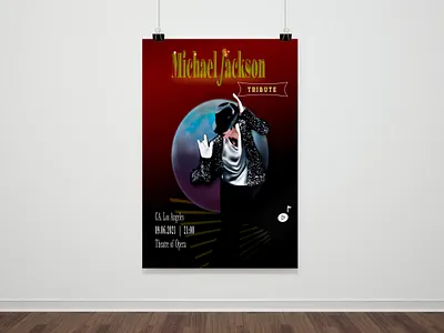 Poster of Michael Jackson design figma graphic design illustrator poster ui vector афиша