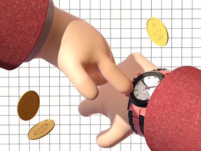 Time is Money! 3d 3dart 3dcharacter 3ddesign 3dillustration 3dmodeling art branding c4d character cinema4d design icon illustration logo redshift render ui web