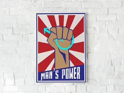Poster of Man's Power adobe branding design graphic design illustrator poster vector