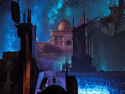 "Distant Cities" Still Searching ♪ - 3D Illustration 3d abstract blender cgi design illustration motion graphics