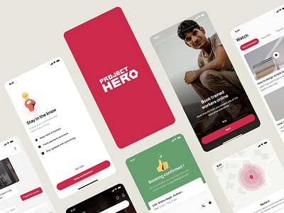 HeroApp - Mobile App Design agency app design icon illustration landing logo mobile splash website