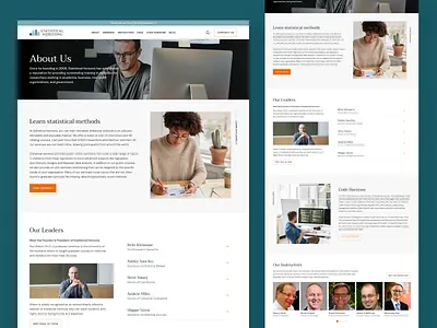 Statistical Horizons Website About Page corporate website design graphic design ui ux web design website design