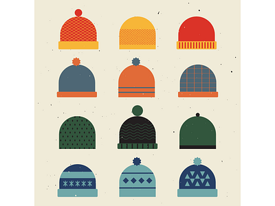 Hats digitalart digitaldesign graphicdesign hats illustration illustrator mid century mid century illustration retro art retro illustration vector vintage illustration