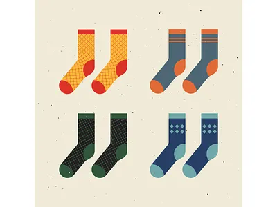 Socks digitalart digitaldesign graphicdesign illustration illustrator mid century retro art retro illustration socks texture vector vintage illustration