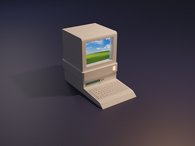 Vintage PC blender computer design illustration pc ui ux vintage