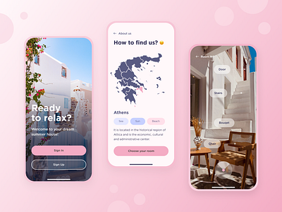 Relax House - Mobile App app appdesign booking design figma mobileapp relax ui uidesign uiux ux uxdesign