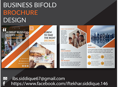 SIMPLE CORPORATE BIFOLD BROCHURE DESIGN advertisement bifold bifold brochure brand identity branding brochure design graphic design illustration print design simple vector