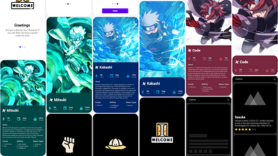 Boruto App android anime app boruto design mobile ui