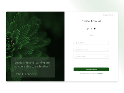 Sign up, Registration, Create Account page accessibility clean conversion createaccount creative formdesign landingpage minimaldesign onboarding registration signup simple uidesign usability userexperience userfriendly userinterface uxdesign uxoptimization webdesign