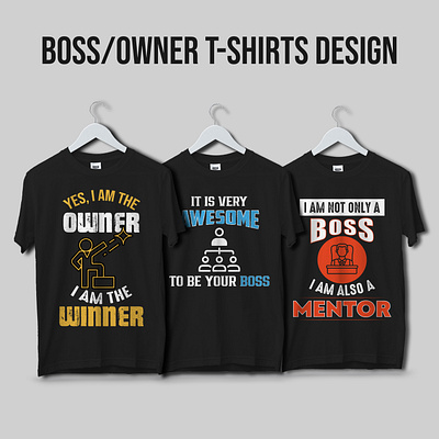 T-Shirt Design for Office/Company Boss and Owner boss branding creative design design tshirts typography vector