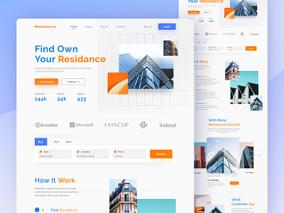 Residance - Web UI Design agent restate apartement branding building clean design home elite home web design hotel web modern modern design real estate web rent house residance web residance web design ui ui design uiux web web design