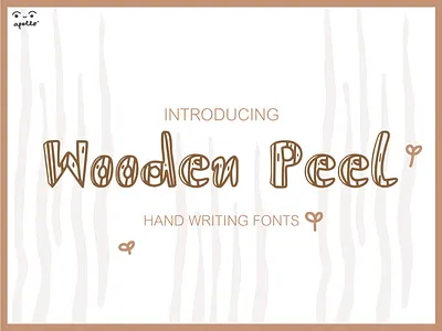 Wooden Peel Font design illustration typography