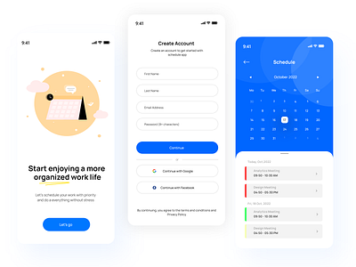 Scheduler App for Freelancer! calendar design management mobile app mobile interface schedule task ui user experience ux