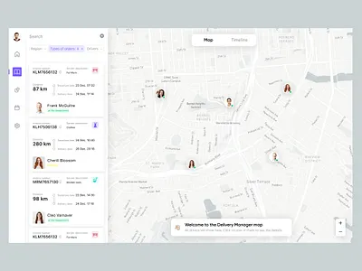Cargo Transportation App Design app design application dashboard delivery figma logistics managment map view ui ux ui design web design