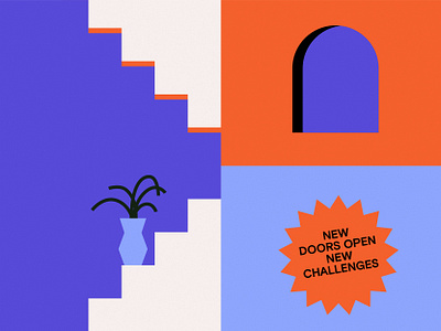 New Doors open New Challenges abstract adobe design geometrical graphic design illustration vector vectorillustration