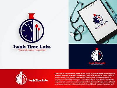 Lab Logo blood logo brand branding dental logo design designbrand flat logo hospital logo illustration lab logo logo logo design medical logo pharmacy logo test logo time logo